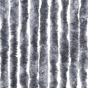 Cortina anti-insetos 100x220 cm chenille prateado