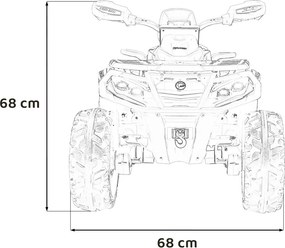Moto 4 elétrica para Crianças 3 a 7 anos*, 24 V 4x4 Can Am Outlander ATV, RodasEspuma EVA, Assento couro ecológico Rosa