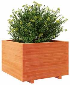 Vaso/floreira de jardim 70x70x49,5 cm pinho maciço castanho mel