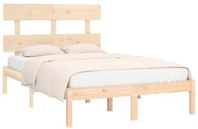 Estrutura de cama 140x200 cm madeira maciça