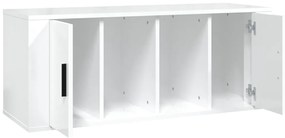 Móvel para TV 100x35x40 cm madeira processada branco brilhante