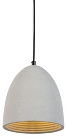 Candeeiro suspenso moderno preto com betão cinzento - Eton Moderno