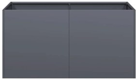 Vaso floreira 80x40x40 cm aço laminado a frio antracite