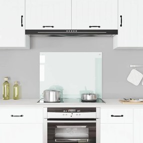 vidaXL Painel anti-salpicos de cozinha 80x60 cm vidro temperado branco