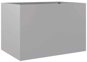 Vaso/floreira 62x40x39 cm aço galvanizado prateado