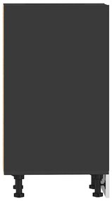 Armário inferior “Riga” 20x44,5x81,5 cm contraplacado preto