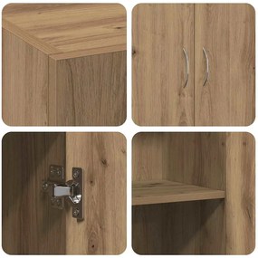 Armário de escritório - Artisan Oak - 60 x 32 x 77,5 cm - Madeira reco