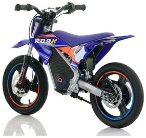 Mini moto elétrica para crianças Minicross 350W Roan MX E350 14/14" Supermotard Azul