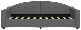Sofá-cama 90x190 cm tecido cinzento-escuro