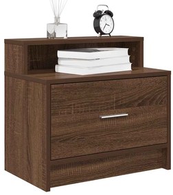 Mesas de cabeceira com gaveta 2pcs 51x31x47cm carvalho castanho