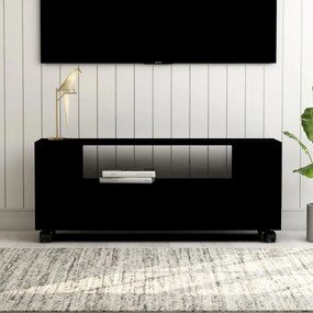 vidaXL Móvel de TV 120x35x48 cm derivados de madeira preto