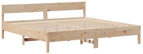 Cama sem colchão 180x200 cm madeira de pinho maciça
