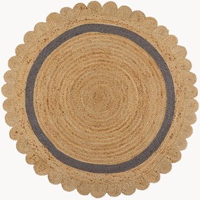 Tapete em juta tecido à mão de pelo curto Grace