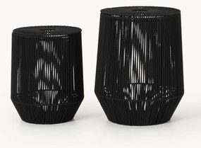 Cestos para roupa em corda artesanais Gabe, conjunto de 2