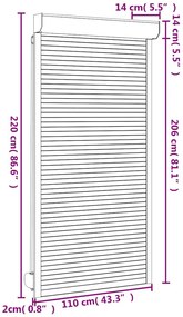 Persiana de enrolar em alumínio 110x220 cm antracite
