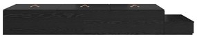 Cama de Armazenamento Preto Carvalho 90x190 cm