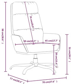 Cadeira de descanso couro artificial preto