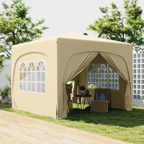Tenda Dobrável Tenda 3x3 m com Painéis Laterais UPF50+ Tenda de Jardim