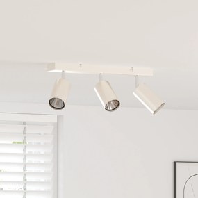 vidaXL Spotlight de Teto 3 Direções Ajustável Níquel Escovado GU10