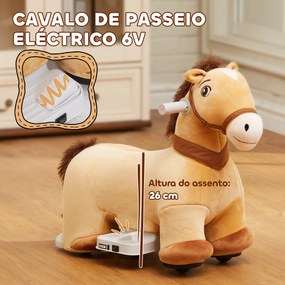 AIYAPLAY Cavalo Elétrico para Crianças de 18 a 36 Meses Cavalo de Brin