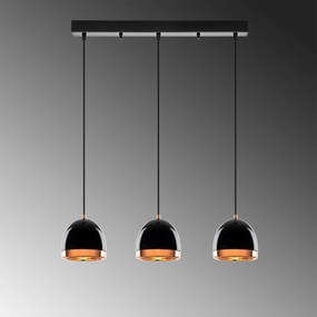 Candeeiro de Teto Mugo – Preto e Dourado – 62 x 17 x 110 cm