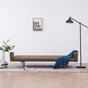 Sofá-Cama Luppin em Tecido - Castanho - Design Moderno