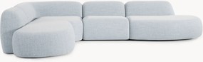 Sofá de canto modular XL em bouclé Wolke