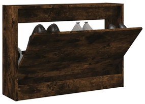 vidaXL Sapateira 80x21x57 cm derivados de madeira carvalho fumado