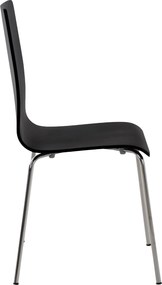 Conjunto de 2 cadeiras de cozinha e sala de jantar Pepe 43 x 87 x 47 cm Preto