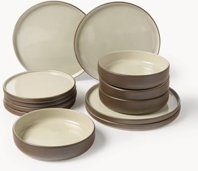 Conjunto de loiça Ginger, 4 pessoas, conjunto de 12