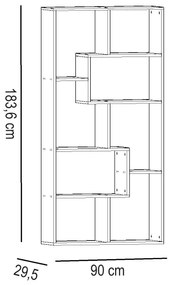 Estante Zep – Branco – 90 cm x 183,6 cm x 29,5 cm