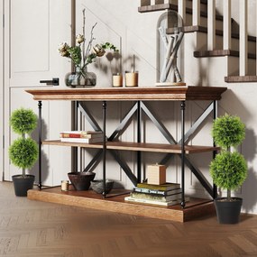 Conjunto de 2 plantas artificiais decorativas, bolas de buxo artificial de 60 cm com vaso, em plástico, verde