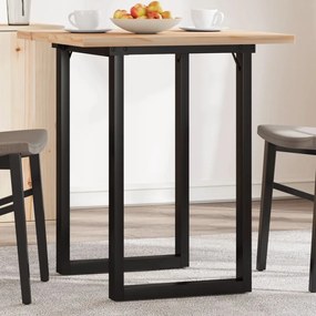 Mesa de jantar estrutura em O 70x70x75,5 cm pinho/aço