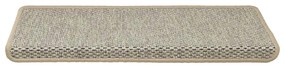 Tapetes escada adesivos aspeto sisal 15 pcs 65x21x4 cm verde