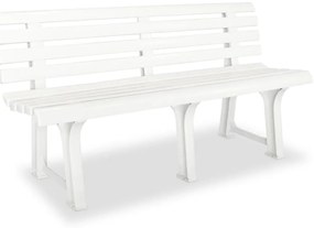 Banco de jardim 145,5 cm plástico branco