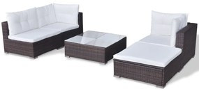 Conjunto Lounge Açores de Jardim - Sofá Chaise Longue e Mesa de Centro