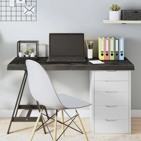 vidaXL Tampo de mesa 120x40x(2-6) cm carvalho tratado castanho-escuro