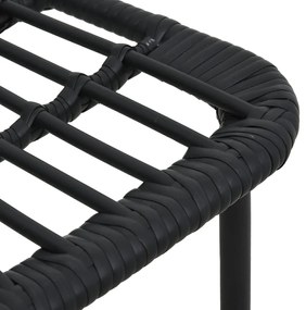 3 pcs conjunto de jantar para exterior vime PE e vidro