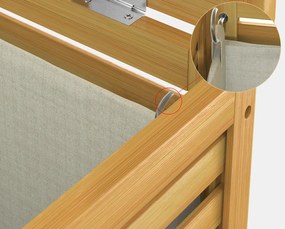 Cesto para roupa suja em bambu 62 L, 51 x 36 x 61 cm Cor Natural