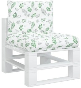 Almofadões p/ móveis paletes 2 pcs tecido oxford padrão folhas