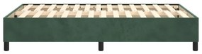 Estrutura de cama sem colchão 120x200 cm veludo verde-escuro