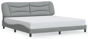 Estrutura de cama com LED sem colchão 200x200 cm tecido