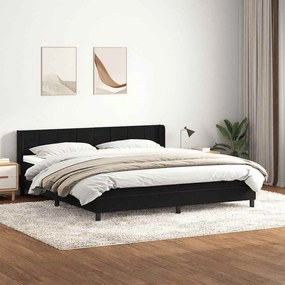 vidaXL Cama com molas/colchão 180x220 cm veludo preto