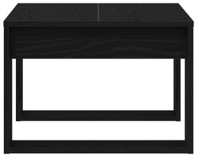 Mesa Lateral de Carvalho Preto - 50x50x35 cm, Feita de Madeira Maciça