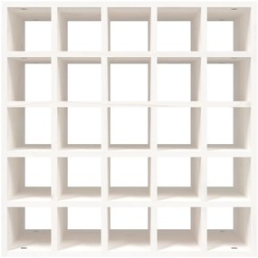 Garrafeira 56x25x56 cm madeira de pinho maciça branco