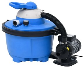 vidaXL Bomba filtro de areia 385x620x432 mm 200 W 25 L azul e preta