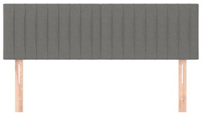 Cabeceira de cama 2 pcs tecido 72x5x78/88 cm cinzento-escuro