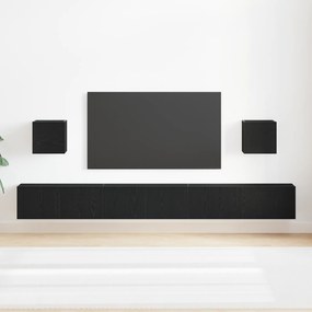 Conjunto de 7 Peças de Armários para TV vidaXL Carvalho Preto Madeira