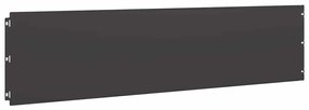 Orlas de relvado 10 pcs preto 25x103 cm aço laminado a frio