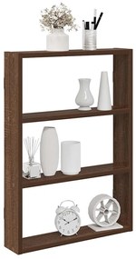 vidaXL Prateleira parede 43x9x60 cm deriv. madeira carvalho castanho